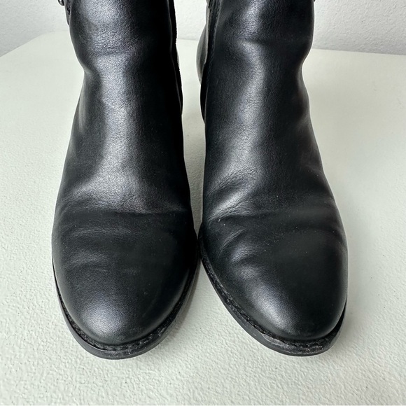 Madewell Black Leather Kelli Heeled Booties Boots Size 7.5 - Picture 2 of 7